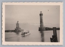 Lindau am Bodensee 1959 - Ausflugsboot bei der Ausfahrt - Altes Foto
