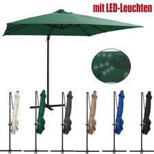 XXL Ampelschirm mit LED-Leuchten Stahlmast Quadratisch Rechteckig Sonnenschirme