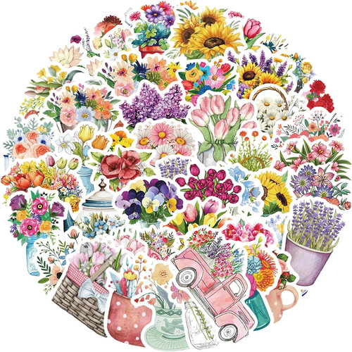 Blumen aufkleber set für - blumen,