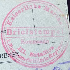 WW1 Briefstempel Kaiserliche