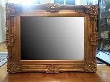 Barock Spiegel Goldspiegel Facettenschliff Wandspiegel Antik Gold