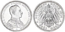 Kaiserreich Preußen 3 Mark 1914 A Wilhelm II. Büste in Uniform vz-st 111855