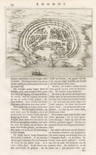 Rhodos island Insel town plan