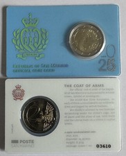 2 Euro Coincard / Blister, San Marino 2025, Wappen der Republik San Marino