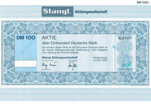 Stangl aktiengesellschaft - aktiengesellschaft,