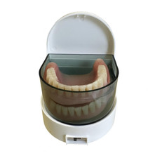 Reiniger Gebiss Prothese Zahnersatz Gebissreiniger batteriebetrieben mit Bürste