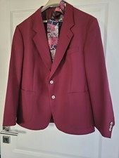 Eleganter Herrensakko weinrot rot Gr 25 ( 50/52) mit passender Krawatte