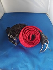 TOMMY HILFIGER DENTON ELASTIC Herren Gürtel Schwarz Rot 