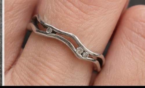 585 weißgold ring mit - ring,