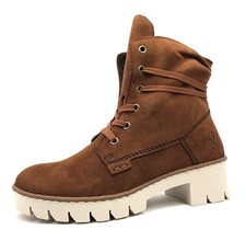 Rieker  Damenschuhe Stiefeletten Schnürer Schnürstiefel Braun Freizeit