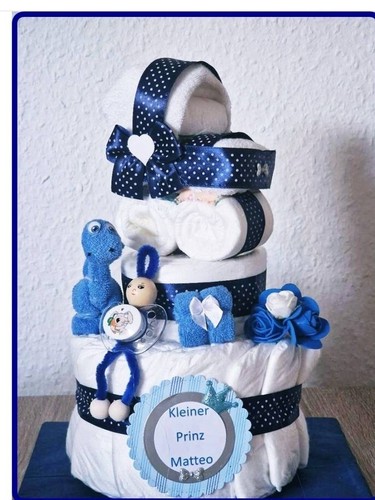 Windeltorte blau mini - windeltorte,