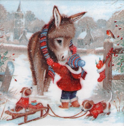 Dekobild winterlandschaft esel - dekobild,