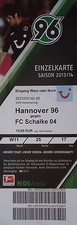 TICKET 2013/14 Hannover 96 - FC Schalke