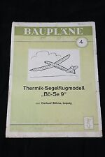 alter Bauplan - Flugzeug, Modell, Bö-Se 9 - M1:1 - 170cm Spannweite!!!
