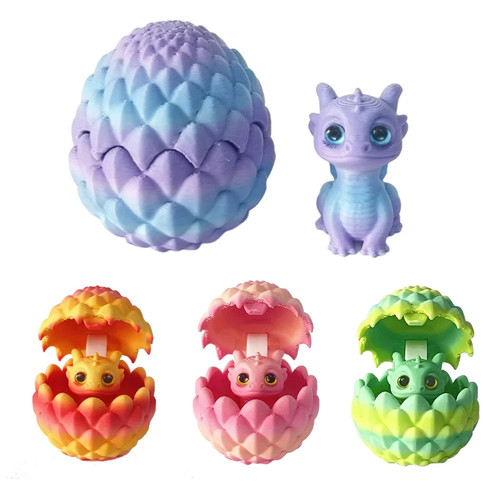 Gedrucktes drachenei mit - 3d,