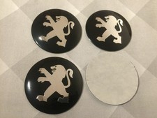 4x 56mm Für Peugeot Auto Nabendeckel Felgendeckel Nabenkappen Aufkleber Schwarz
