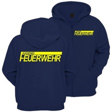 Jungen Mädchen Kapuzenjacke Jugendfeuerwehr NEONGELB Verein Dorf Feuerwehrmann
