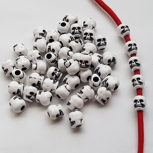 400 skull beads acryl - 400,