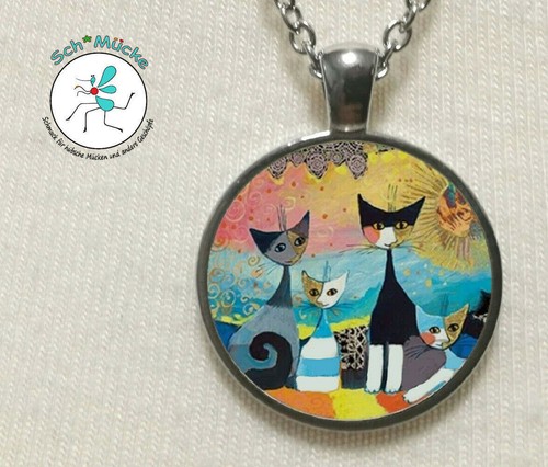 Halskette katzen familie - halskette,