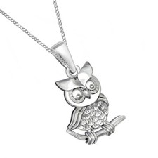 Eule auf Ast Hals-Kette