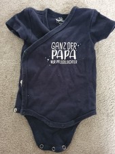 Body Kurzarmbody Navi Blau Gr. 56 Papa Ist Pflegeleicht Spruch Wickelbody