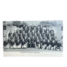 Ansichtskarte AK Bischweiler Freiwillige Feuerwehr Mannschaftsbild Ungelaufen