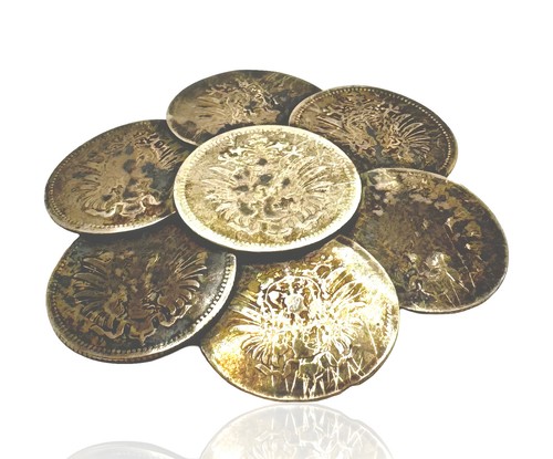 Antik silber brosche - silber,