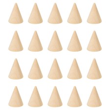 25x20mm Natural Holz Kegel