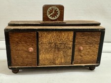 Puppenmöbel Kommode Anrichte Schrank Uhr Vorkrieg 1930er Antik Vintage selten