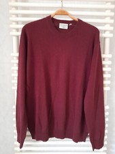 A.W. Dunmore Herren Pullover Kaschmir Seide Gr. 52 bordeaux rot Feinstrick