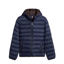 Marine Daunenjacke mit Kapuze