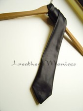 schwarze Lederkrawatte Krawatte aus ECHT LEDER leather tie