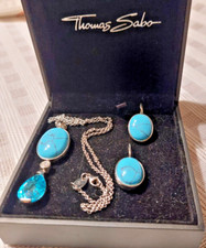 Halskette und Ohrringe Türkis Thomas Sabo 925