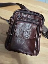 Ledertasche echt / Mini Schultertasche - braun - Damen und Herren / Uni - NEU!! 