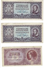 Konvolut Banknoten Ungarn aus der Inflationszeit, aus Nachlass
