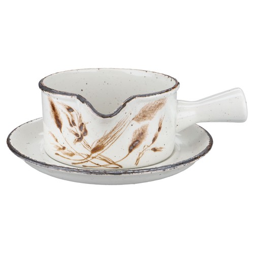 Sauciere mit teller teilig - sauciere,