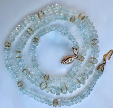 Aquamarin Kette Gold 585 14kt