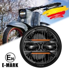 E24 LED Scheinwerfer Bernstein DRL PNP für Simson S51 S50 Schwalbe STAR KR51/2