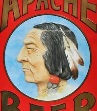 Bier Reklame Schild 29 x 44 cm Deko Westernclub etc. Retro Indianer Motiv - groß