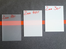 2mm MILCHGLAS Acrylglas Zuschnitt PLEXIGLAS  Scheibe 3 Sorten FL25+