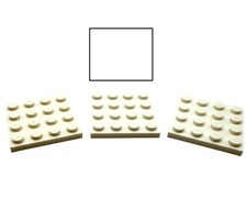LEGO ® 3x plate 4x4 white