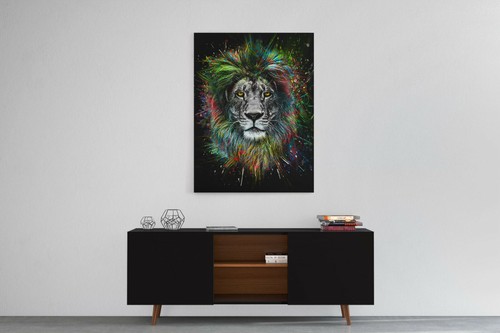 Leinwand löwe wandbild popart - löwe,
