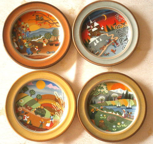 Wandteller jahreszeiten - 4x, 4