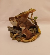Country Artists Natural World Otters Figur 04987 handbemalt 4,5" hoch