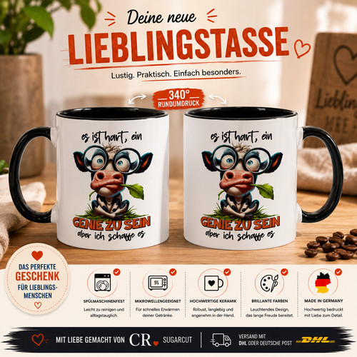 Lustige kuh tasse genie - kuh,