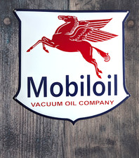 Mobiloil Emailschild – Klassischer Vintage-Charme!  Großversion⛽
