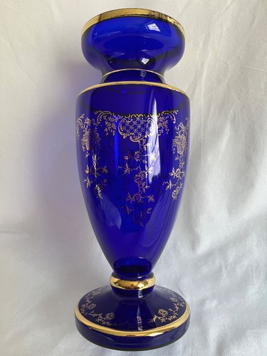 Kobaltglas vase kobaltblau - kobaltglas,