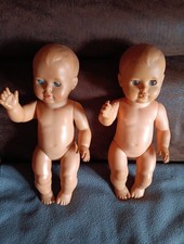 Alte Baby Puppen,ca 40 cm, Körper gemarkt mit Schildkröte, Blaue/ Braune Augen 