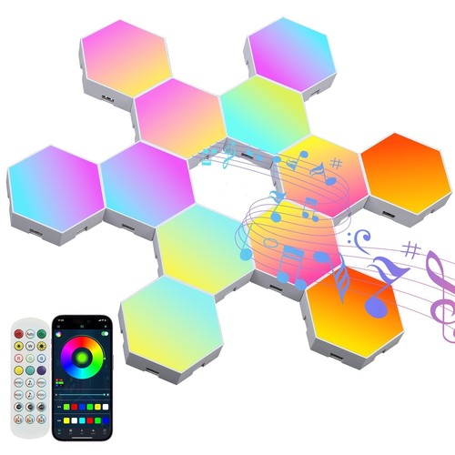 10x rgb led hexagon panel - rgb,