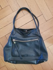 handtasche groß schwarz abro echtleder 40x30x15